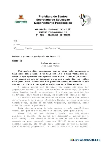 Avaliação Diagnóstica