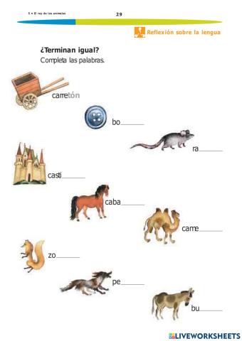 Leccion 5 el rey de los animales