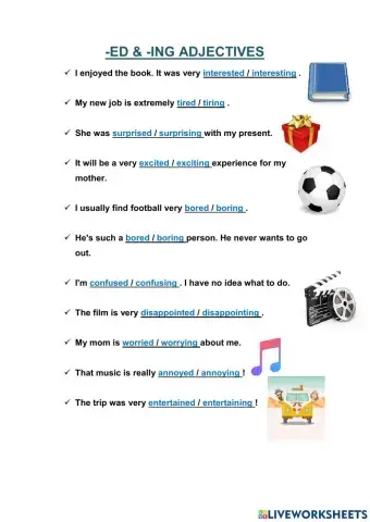 -ed & -ing adjectives