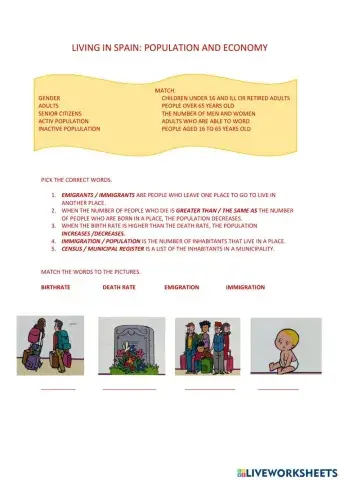 Living in spain population and economy