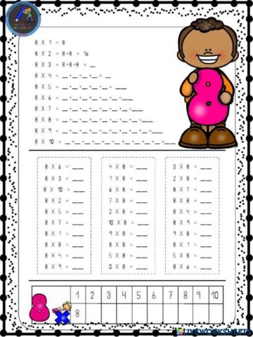 Tabla del 8
