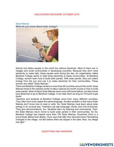 Reading comprehension