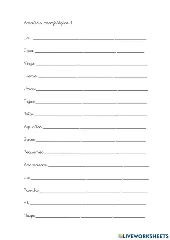 Análisis morfológico