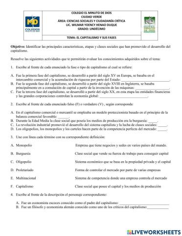 Evaluación sobre el Capitalismo