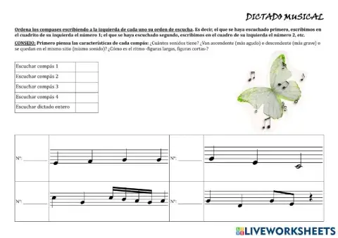 Dictado rítmico-melódico tercer ciclo