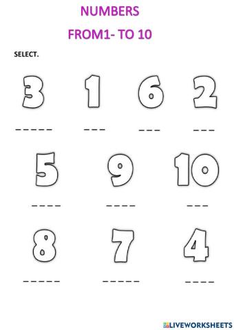 Numbers 1-10