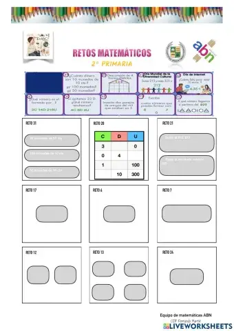 Retos matemáticos ABN