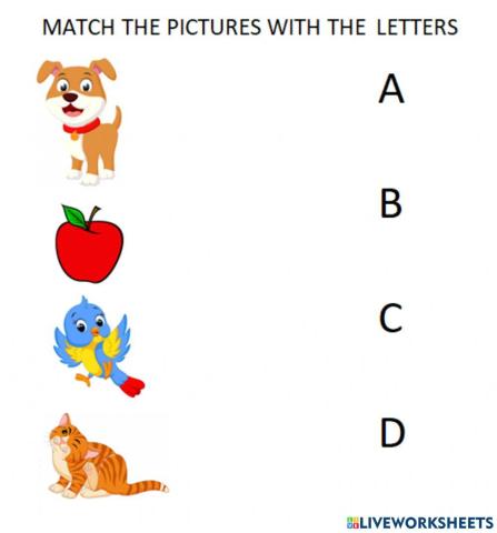 Letters A B C D