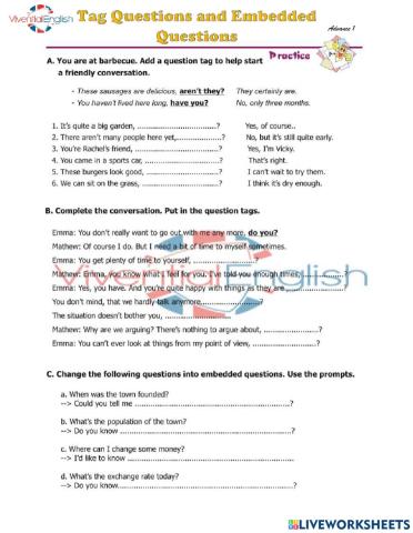 Questions tag - embedded