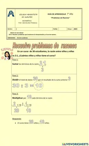 Problemas de razones