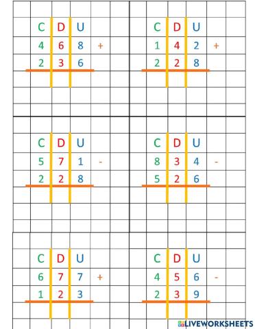 Sumas metiches y Restas Pedinches
