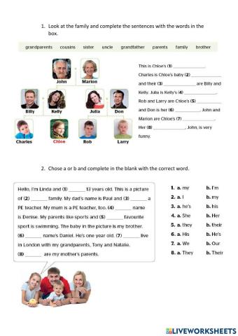 Review Practice - Module 2 - My family