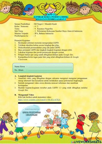 LKPD Rencana Pembelajaran 1.3