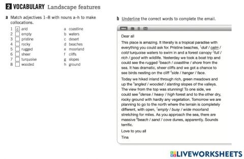 Vocabulary:Landscape features