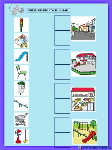 La calle: asociar objetos