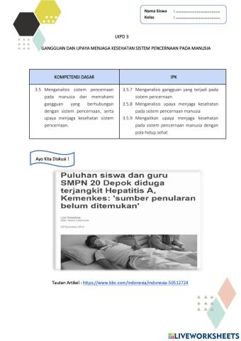 Lkpd 3 (sistem pencernaan)