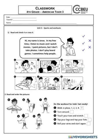 Tiger 3 - Unit 3-Sports and Workouts