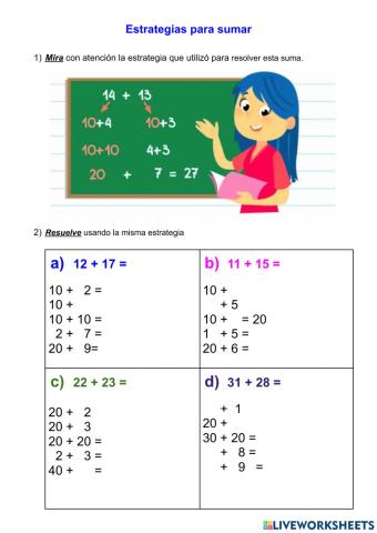 Estrategias para sumar