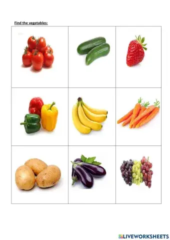 Find the vegetables