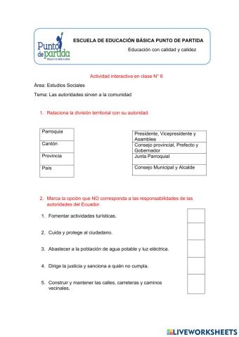 Las autoridades sirven a la comunidad