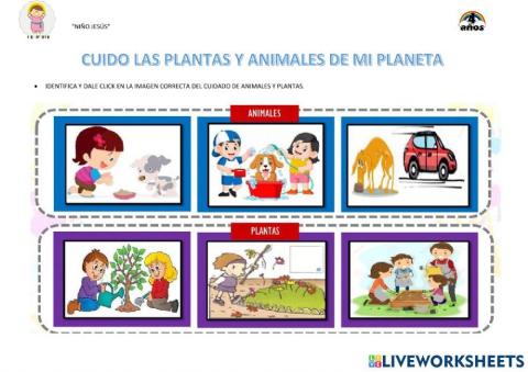 Cuido plantas y animales