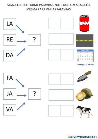 Sílaba inicial e final
