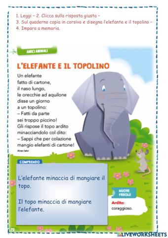 L'elefante e il topolino