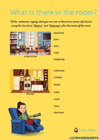 What is there in the room?