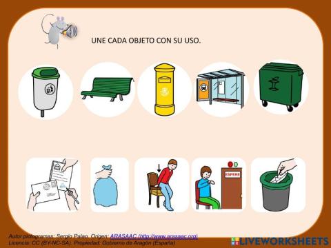 La calle: asociar objeto con acción