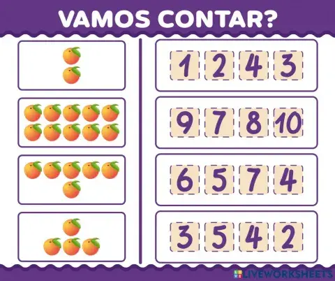 Numeral e quantidade até 10