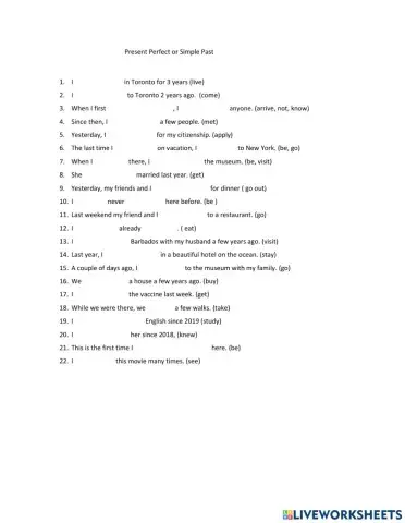 Past simple or present perfect