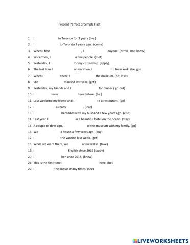 Past simple or present perfect