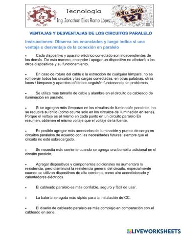 Ventajas y desventajas de los circuitos en paralelo