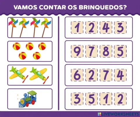 Contar até 5 (brinquedos)