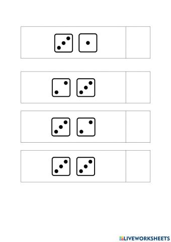 Addition using dots 1-6
