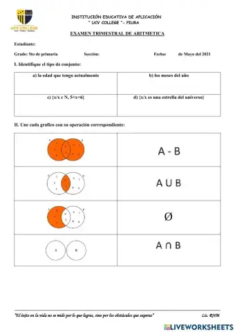 Examen de aritmetica