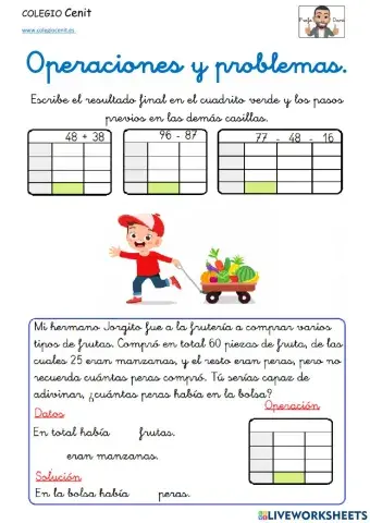 Operaciones y problema con llevadas