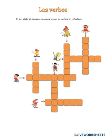 Crucigrama verbos infinitivos