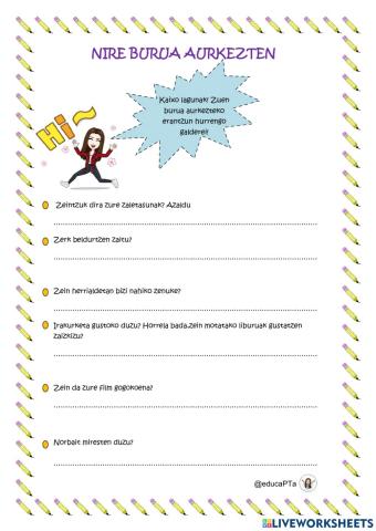 Nire burua aurkezten