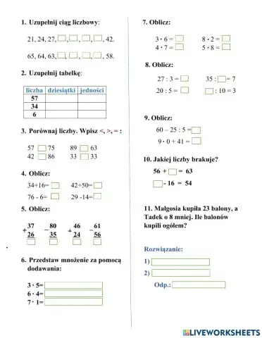 matematyka 2 klasa (maj)