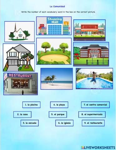 La Comunidad Worksheet