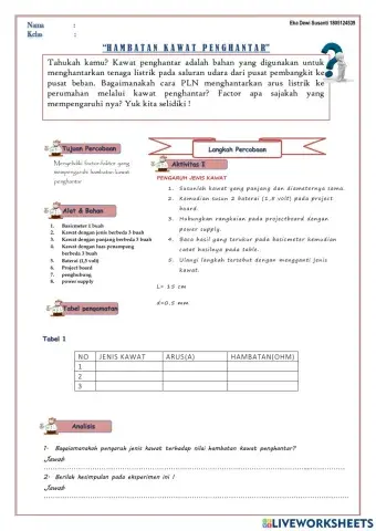 Faktor hambatan pada kawat