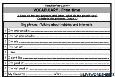 English Plus 1 Starter Unit Free Time