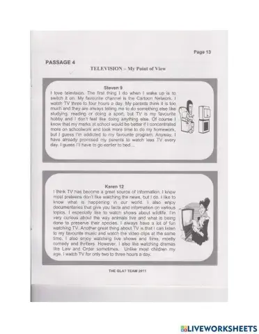 GLAT 6 READING 2011 pt.2