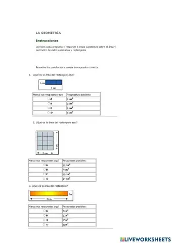 Áreas y perímetros