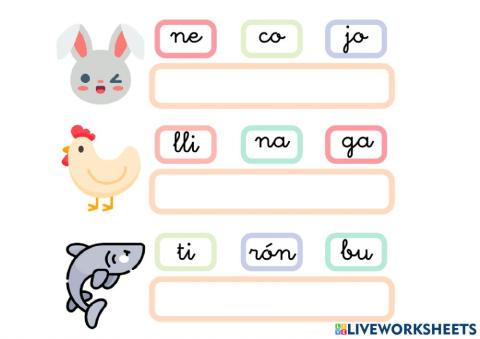 Formamos palabras con sílabas