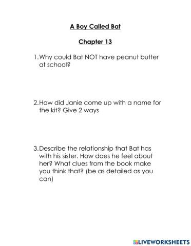 A Boy Called Bat - Chapter 13