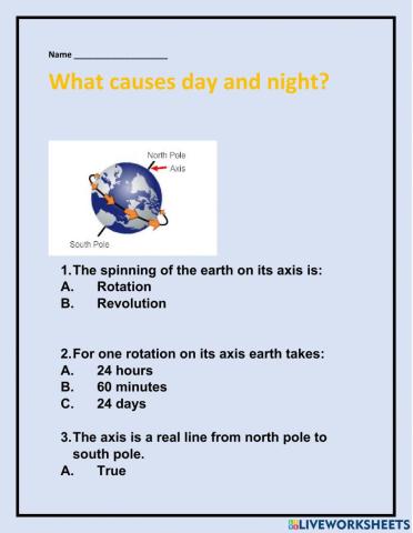 Rotation of the earth