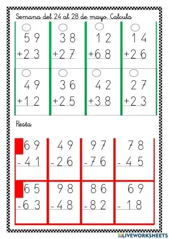 Ficha semana del 24 de mayo