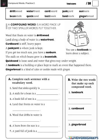 Compound Words. Practice 2.